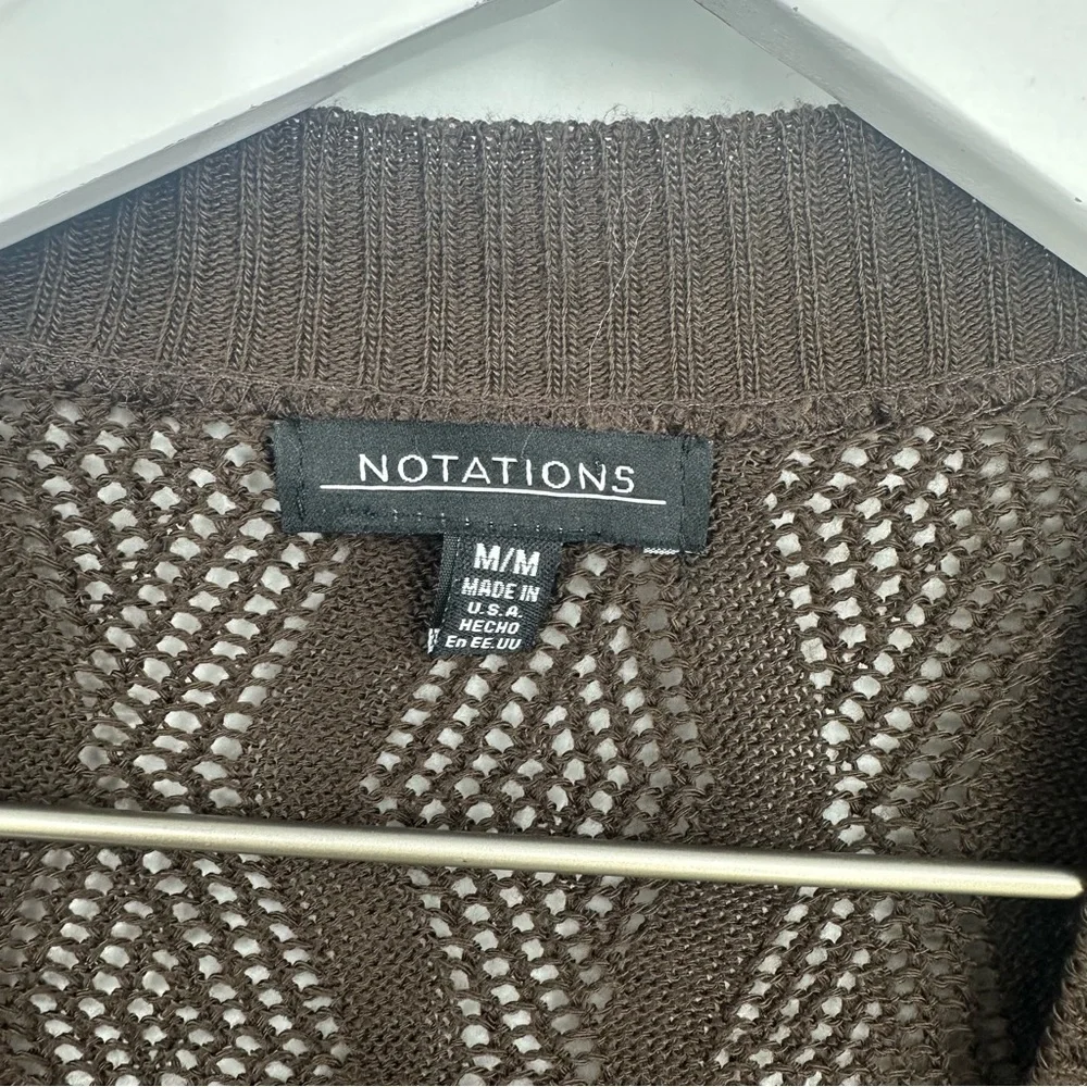 Vintage Y2K Brown Cropped Cardigan Size Medium Fairycore Whimsical Boho